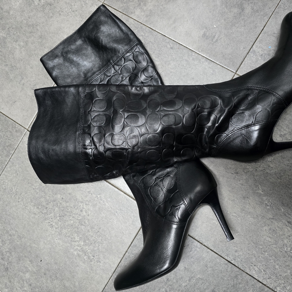 Coach Black Heeled Boots with Stiletto Heel